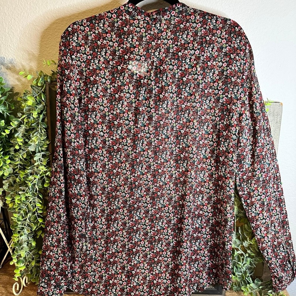 NWT Kut From The Kloth Floral Sheer Blouse Size XL - KUT from the Kloth - Picture 3 of 6
